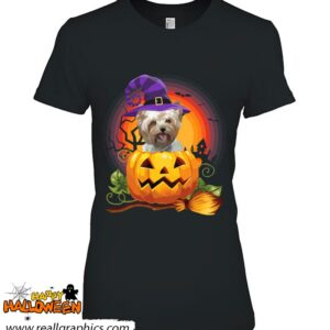 yorkie witch pumpkin halloween dog lover costume shirt 829 qtXf1