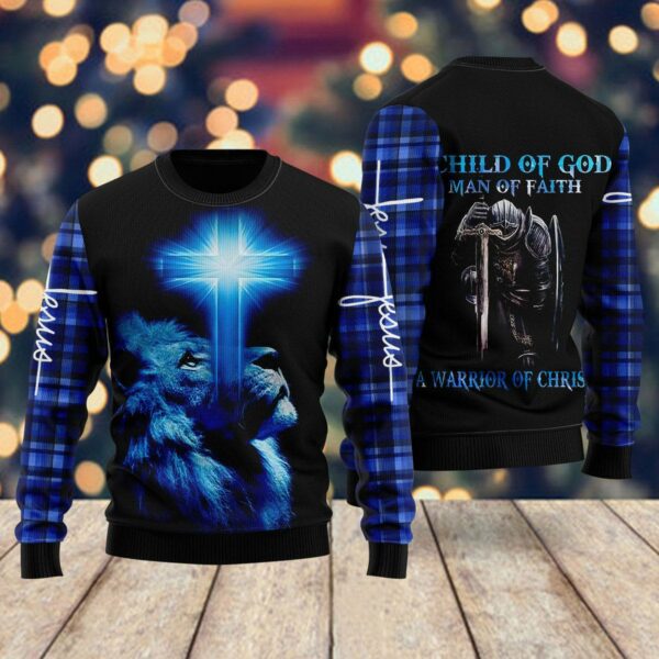 a child of god a man of faith ugly christmas sweatshirt sweater 2 oe08kn