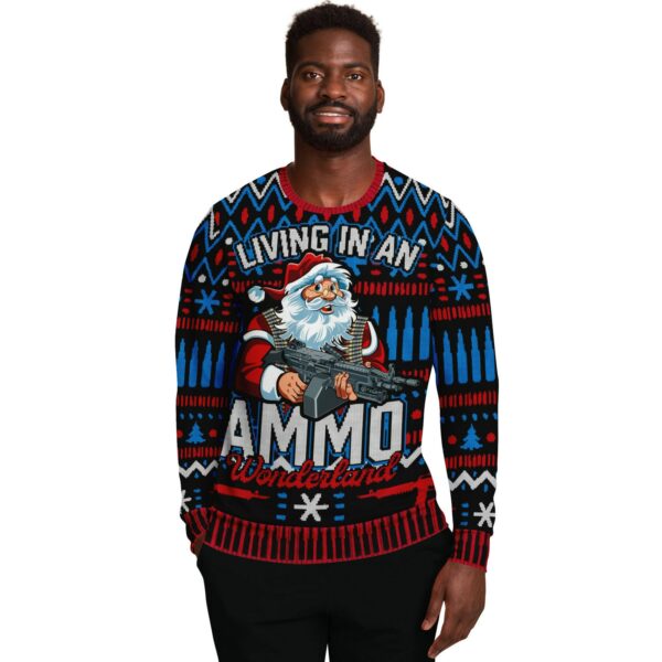ammo wonderland ugly christmas sweater 3 yher9q