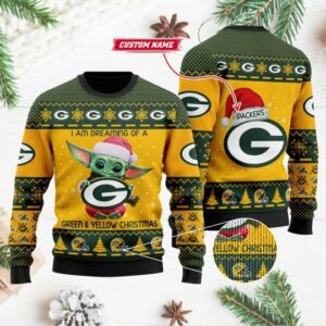 baby yoda green bay packers ugly christmas sweater 1 in5cct