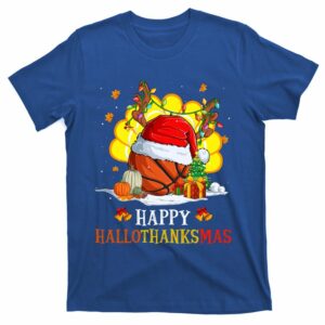 basketball halloween thanksgiving xmas happy hallothanksmas t shirt 3 wknwcm