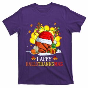 basketball halloween thanksgiving xmas happy hallothanksmas t shirt 7 ds6cdu