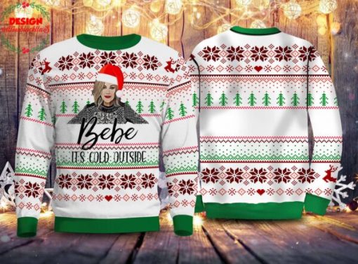 bebe its cold outside merry christmas ugly sweater 1 jiubzw