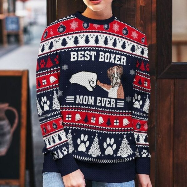 boxer dog ugly christmas sweater gift for lover 1 scng19