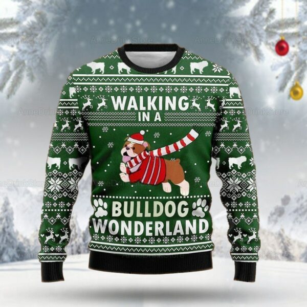 bulldog ugly christmas family sweater 1 t18oyl