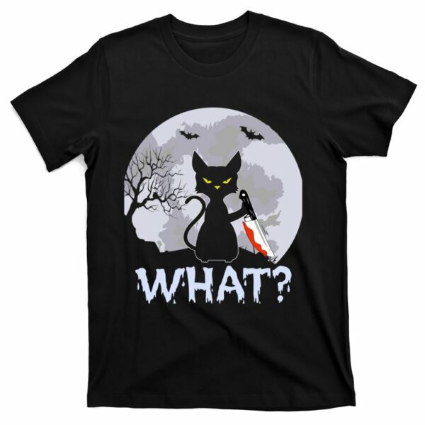 cat what murderous black cat with knife halloween gift t shirt 1 f9pdkh