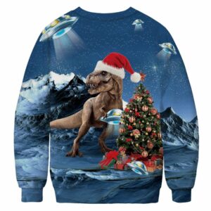christmas dinosaur ugly christmas sweatshirt sweater 2 apxpw1