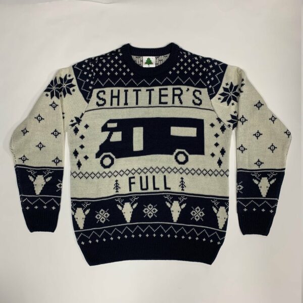christmas vacation shitter s full ugly sweater navy 1 jptaze