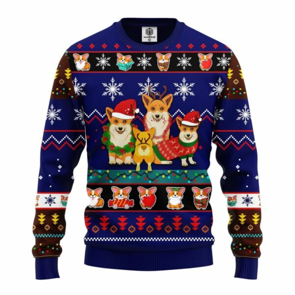 corgi noel ugly christmas sweater 3d 1 rxeaqm