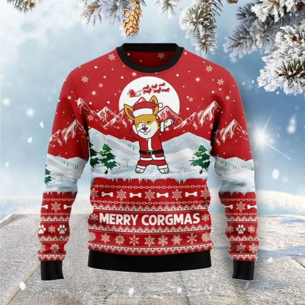 corgi santa merry corgmas ugly xmas christmas sweaters sweatshirt 1 k9qlks