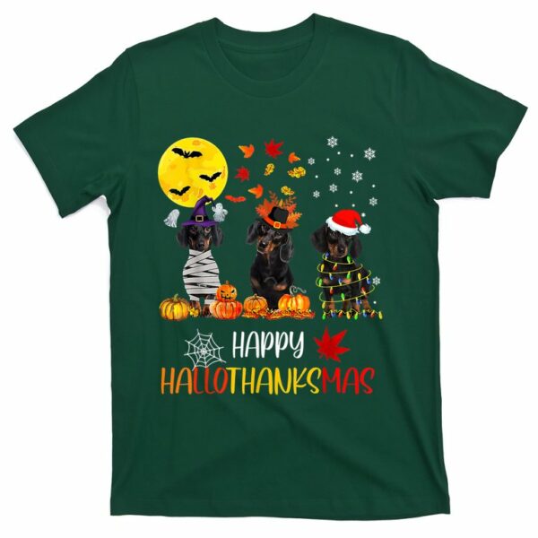 dachshund halloween happy hallothanksmas thanksgiving t shirt 4 kw3lrf