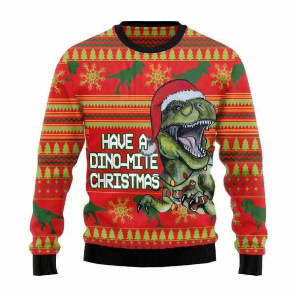 dinosaur ugly christmas sweater gift 1 ocn1nv
