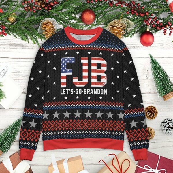 fjb let s go brandon ugly christmas sweate sweatshirt 1 ghu00k