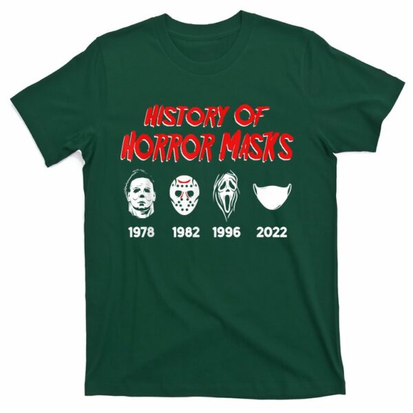 funny halloween history of horror masks t shirt 3 qr0fsk