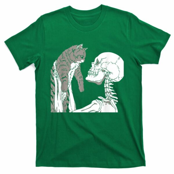 funny skeleton holding a cat skull t shirt 4 h7jhon