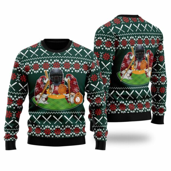 gnomes love christmas baseball ugly christmas sweatshirt sweater 1 pqdmqq