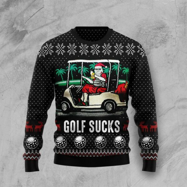 golf sucks ugly christmas sweatshirt sweater 1 aqfjay