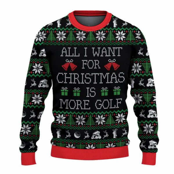 golfer all i want for christmas ugly christmas sweatshirt sweater 2 gadk0j