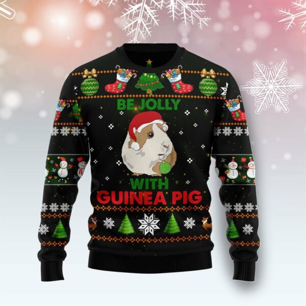 guinea pig be jolly ugly christmas sweatshirt sweater 1 dfwmac