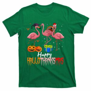 halloween flamingo hallothanksmas pumpkin t shirt 3 sp3ion