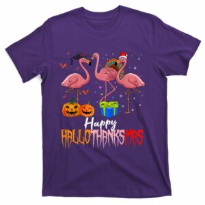 halloween flamingo hallothanksmas pumpkin t shirt 5 mixrsi
