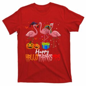 halloween flamingo hallothanksmas pumpkin t shirt 6 n9tee8