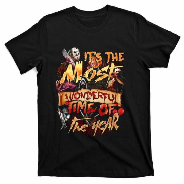 halloween horror characters its the most wonderful time of the year t shirt 1 uu5i14