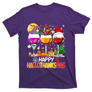 halloween thanksgiving christmas happy hallothanksmas wine t shirt 5 uyfqyw