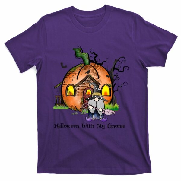 halloween with my gnome pumpkin halloween t shirt 5 yzuxt4