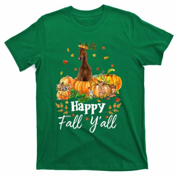 happy fall yall horse thanksgiving horse lover halloween t shirt 3 snlmat