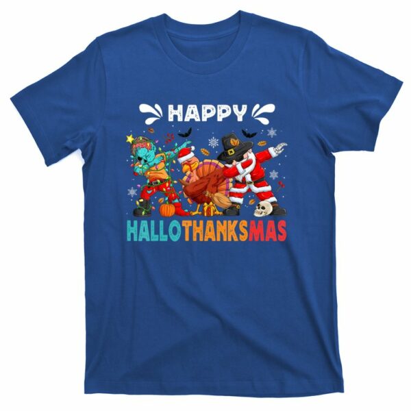 happy hallothanksmas halloween funny thanksgiving t shirt 2 blavgh