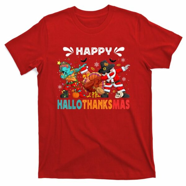 happy hallothanksmas halloween funny thanksgiving t shirt 5 af9bqs