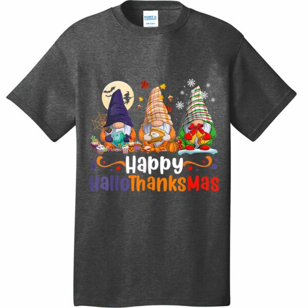 happy hallothanksmas three gnomes halloween christmas t shirt 2 cgdsty