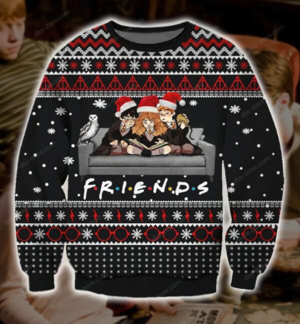 harry potter and friends ugly christmas sweater 1 lguuel
