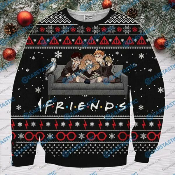harry potter friends tv show ugly christmas sweater 2022 1 oaasod