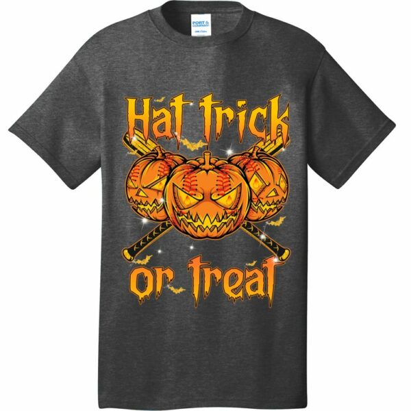 hat trick or treat scary pumpkin halloween hockey gift t shirt 2 jgt4yk