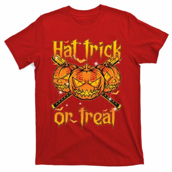 hat trick or treat scary pumpkin halloween hockey gift t shirt 8 dcxhrn