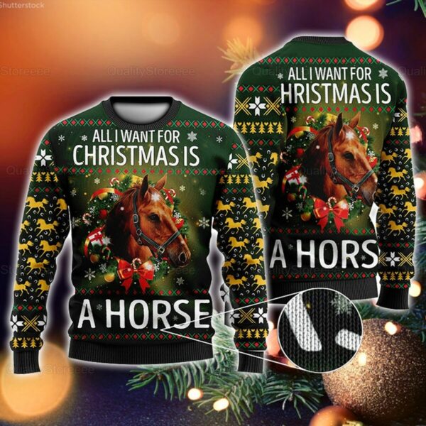 horse christmas farm sweater 1 m0owu2