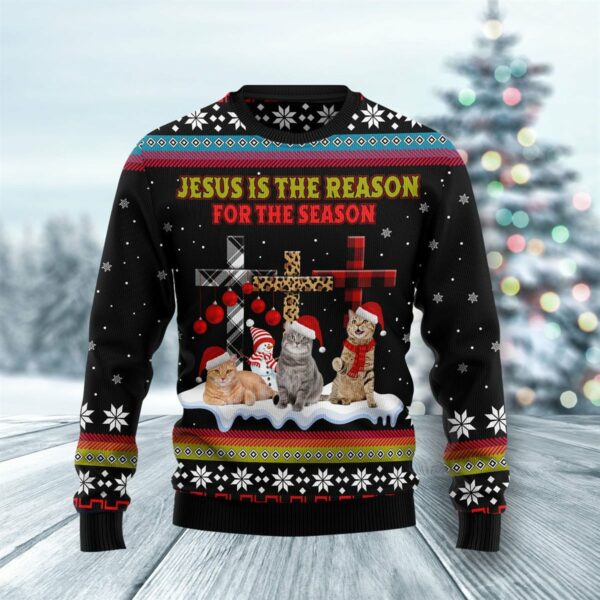 jesus is the reason for the season ugly christmas sweatshirt sweater 1 juqsiu