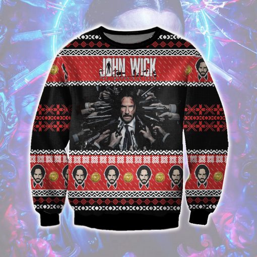 john wick the impossible christmas ugly sweater 1 uuibk8