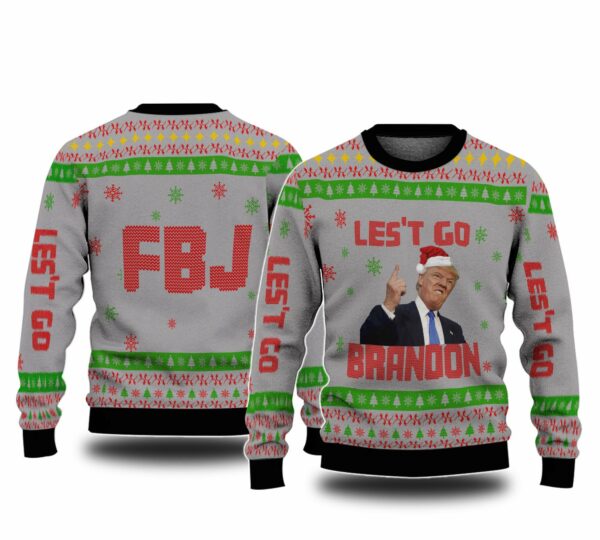 let s go brandon funny trump santa hat ugly christmas sweater sweatshirt 1 axhyr2