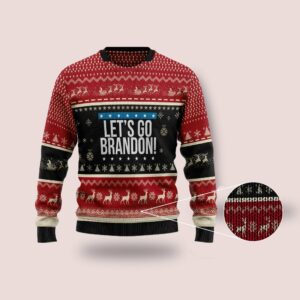 lets go brandon fjb woolen ugly christmas sweater 2 oalr5g
