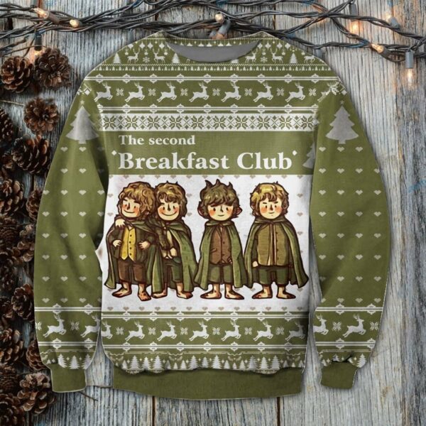 lotr second breakfast club woolen ugly christmas sweater 1 z1j84d