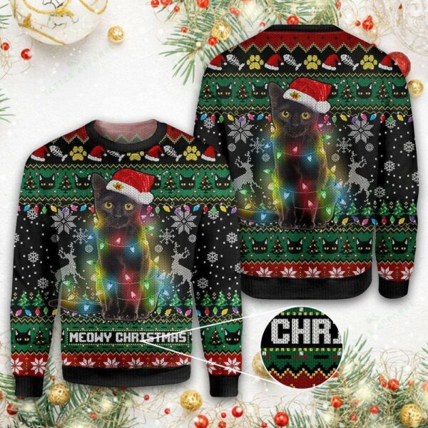 meowy christmas cat ugly christmas sweatshirt sweater 1 wryevv