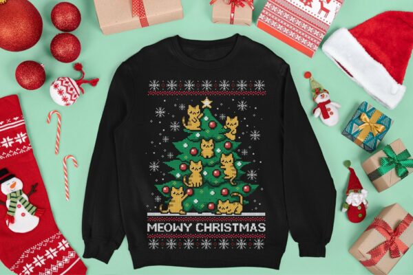 meowy christmas ugly sweater for women 1 eo4ezl