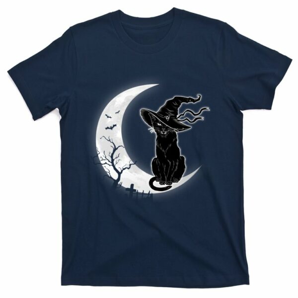 moon halloween scary black cat costume witch hat t shirt 5 ski2lr