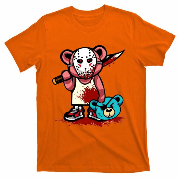 murder killer teddy bear wearing mask scary horror halloween costume t shirt 4 whhblq