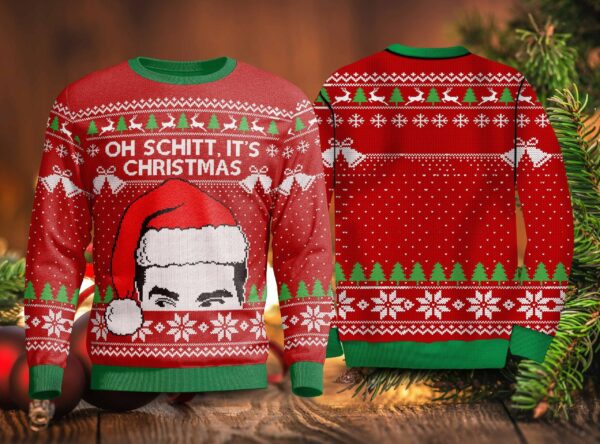oh schitt it s creek christmas ugly sweater sweatshirt 1 xslfdj