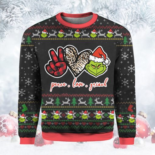 peace love grinch nike christmas xmas ugly sweater 1 hr1swy