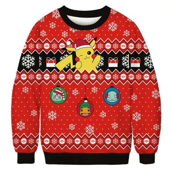 pikachu christmas sweater unisex 2022 pokemon 2 saepgw